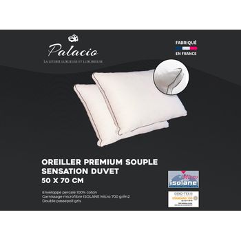 Almohada Auxence  70x50x10 Cm Color Blanco Vente-unique