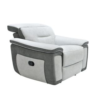 Sillón Relax Parua  109x102x75 Cm Color Gris Claro, Gris Antracita Vente-unique