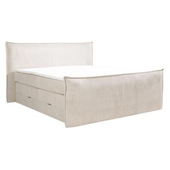 Cama Continental Boxspring Rhoda  215x127x200 Cm Color Marfil Vente-unique