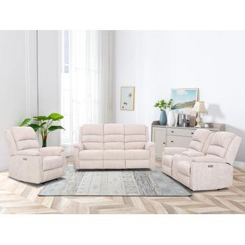 Conjunto Sofá Y Sillón Relax Nevers  187x95x103 Cm Color Beige Vente-unique