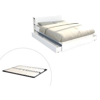 Cama Clásica Eugene 2 Cajones 225x164x80 Cm Color Blanco Vente-unique