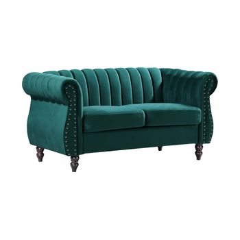 Sofá Fijo Trumbo  150x78x77 Cm Color Verde Esmeralda Vente-unique