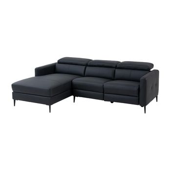 Sofá Relax Fuseta  237x172x76 Cm Color Negro Vente-unique