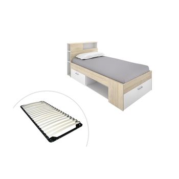 Cama infantil Vindafjord simple en forma de casa bambú 120 x 200