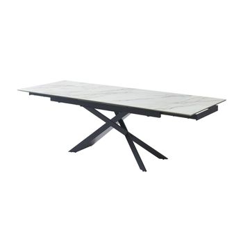 Mesa Extensible Lumiel  240x90x75 Cm Color Negro, Blanco Vente-unique