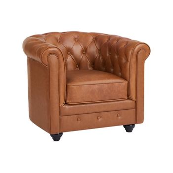 Sillón Clásico Chesterfield  82x78x72 Cm Color Camel Vente-unique