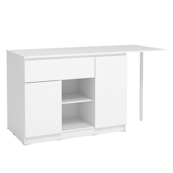 Isla Cocina Tunori 1 Cajón 169.8x70x90.5 Cm Color Blanco Vente-unique