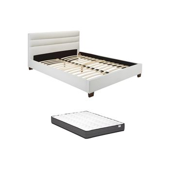 Cama Clásica Faustin  145x205.5x89 Cm Color Blanco Vente-unique