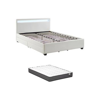 Cama Clásica Alois 4 Cajones 205x151x85 Cm Color Blanco Vente-unique