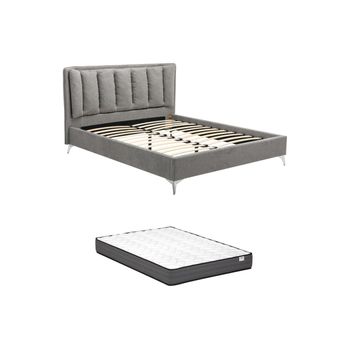 Cama Clásica Funiti  164x220.5x112 Cm Color Gris Vente-unique