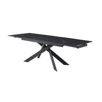 Mesa Extensible Corema  240x90x76 Cm Color Negro Vente-unique