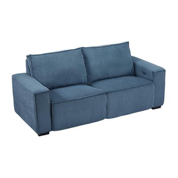 Sofá Relax Amelio  210x98x92 Cm Color Azul Vente-unique