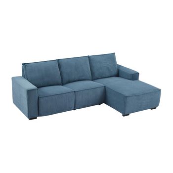 Sofá Relax Amelio  266x166x92 Cm Color Azul Vente-unique