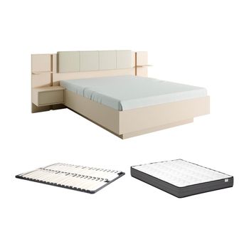 Pack Muebles Dormitorio Matrimonio Vintage (cama + Cabecero + 2 Mesitas +  Cómoda + Armario) Somier Incluido con Ofertas en Carrefour