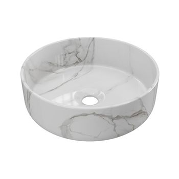 Lavabo Sobre Encimera Viamarba  36x36x12 Cm Color Blanco Vente-unique