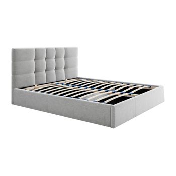 Cama Con Canapé Abatible Eliava  150x203x106 Cm Color Gris Vente-unique