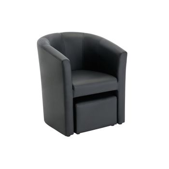 Sillón Cabriolet Jovana  65x64x74 Cm Color Negro Vente-unique