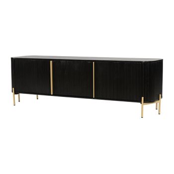 Mueble Bajo De Tv Balimela  159x41.6x50 Cm Color Negro Vente-unique