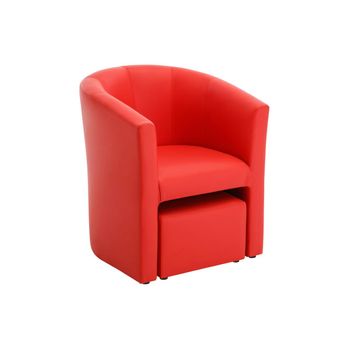 Sillón Cabriolet Jovana  65x64x74 Cm Color Rojo Vente-unique