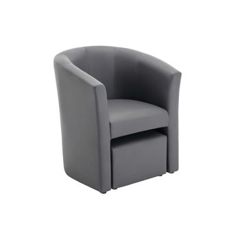 Sillón Cabriolet Jovana  65x64x74 Cm Color Gris Vente-unique