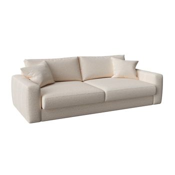 Sofá Tapizado 3 Plazas Cómodo Acogedor Acolchado Reposabrazos Sala De Estar  Moderno Beige Lermon - Beige con Ofertas en Carrefour