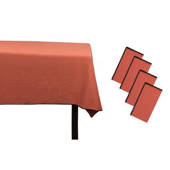 Mantel Borina  300x170x1 Cm Color Terracota Vente-unique