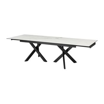 Mesa Extensible Mariso  280x100x76 Cm Color Negro, Blanco Vente-unique