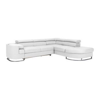 Sofá Cama Mysen  276x220x72 Cm Color Blanco Vente-unique