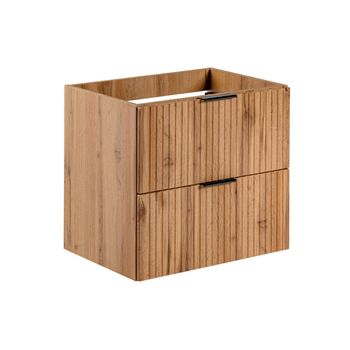 Mueble De Lavabo Zevara 2 Cajones 60x46x57 Cm Color Color Natural Claro Vente-unique