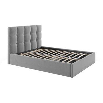 Cama Con Canapé Abatible Mirdal  153x200x104 Cm Color Gris Claro Vente-unique