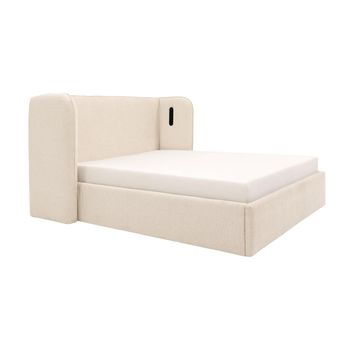 Cama Con Canapé Abatible Stokali  215x215x113 Cm Color Beige Vente-unique