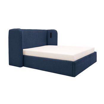 Cama Con Canapé Abatible Stokali  195x215x113 Cm Color Azul Vente-unique