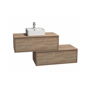 Mueble De Baño Simple Teana 2 Cajones 94x47x32 Cm Color Color Natural Claro Vente-unique