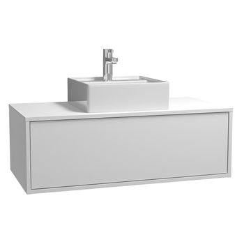 Mueble De Baño Simple Teana 1 Cajón 94x47x32 Cm Color Blanco Vente-unique