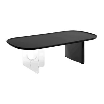 Mesa De Centro Fija Rasia  120x60x35 Cm Color Negro Vente-unique