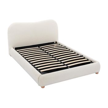 Cama Con Canapé Abatible Vanari  161x215x95 Cm Color Blanco Vente-unique