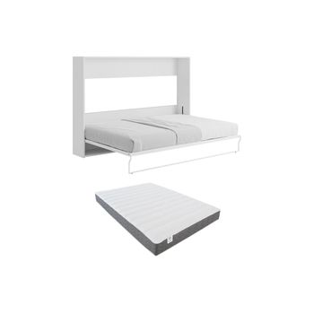 Cama Abatible Malina  208x159x154 Cm Color Blanco Vente-unique