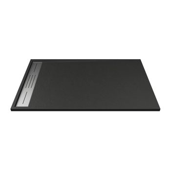 Plato De Ducha Lyrosa  120x90x3 Cm Color Negro Vente-unique