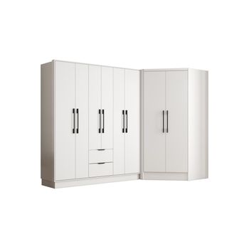 Armario Feova 2 Cajones 263.5x101.5x182 Cm Color Blanco Vente-unique