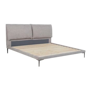 Base De Cama Rimota  198x216x104 Cm Color Gris Vente-unique