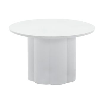 Mesa De Centro Para Jardín Guarano  71x71x43.5 Cm Color Blanco Vente-unique