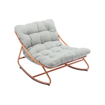 Sillón De Jardín Sarani  78x107x69 Cm Color Gris Claro, Naranja Claro Vente-unique