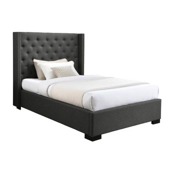 Base De Cama Massimo  143.5x215.5x141.5 Cm Color Gris Vente-unique