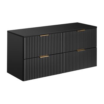 Mueble De Lavabo Zevara 4 Cajones 120x46x57 Cm Color Negro Vente-unique