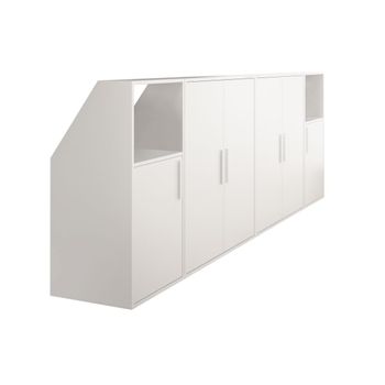 Armario Para Buhardilla Adezio  278.8x50x110 Cm Color Blanco Vente-unique