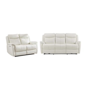 Conjunto Sofá Relax Nomajo  207x97x101 Cm Color Blanco Vente-unique