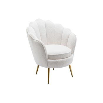 Sillón En Forma De Concha Lalea  76x73x88 Cm Color Blanco Vente-unique