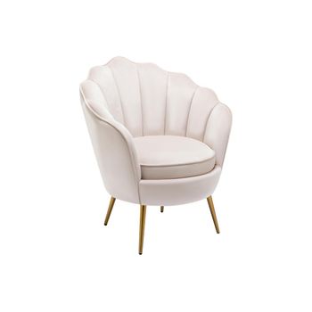 Sillón En Forma De Concha Lalea  76x73x88 Cm Color Beige Vente-unique