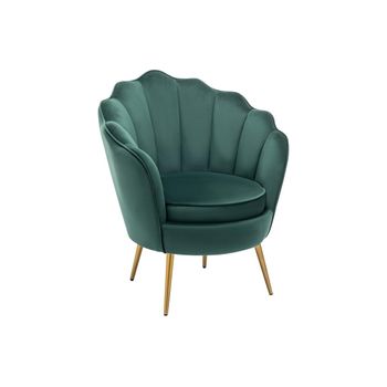 Sillón En Forma De Concha Lalea  76x73x88 Cm Color Verde Vente-unique