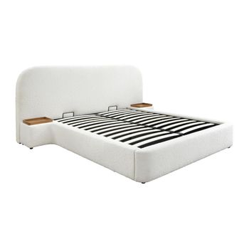 Cama Con Canapé Abatible Esteria  232x224x120 Cm Color Blanco Vente-unique